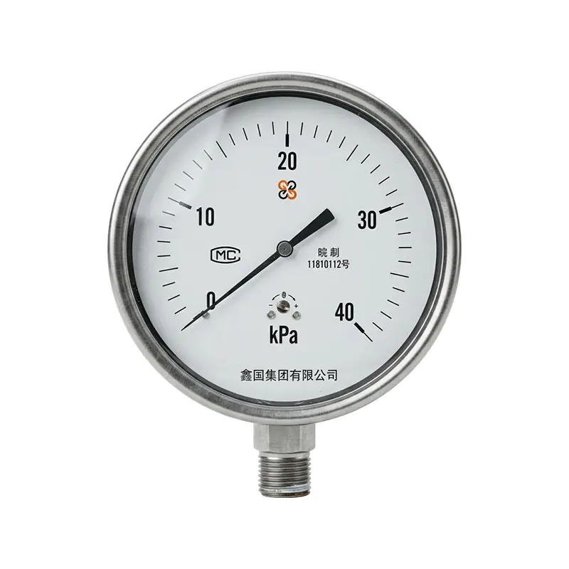 XG/YE-100B manometer s membránovou skriňou z nehrdzavejúcej ocele XG/YE-100B manometer s membránovou skriňou z nehrdzavejúcej ocele